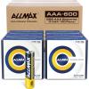imageAllmax AAA Maximum Power Alkaline Triple A Batteries 24 Count  Ultra LongLasting 10Year Shelf Life Leakproof Design Superior Performance  15V600 Count Pack of 1