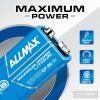 imageAllmax 9V Maximum Power Lithium Batteries 4 Count  Longest Lasting Leakproof 10Year Shelf Life Ultimate Performance  Perfect for Smoke Detectors 9 Volt4 Count Pack of 1