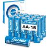 image:imageAllmax AA Maximum Power Lithium Batteries 16 Count  Longest Lasting Leakproof 20Year Shelf Life Ultimate Performance Perfect for Blink Security Cameras 15V16 Count Pack of 1