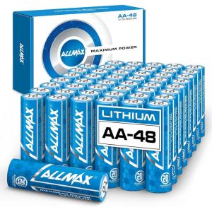 image:imageAllmax AA Maximum Power Lithium Batteries 16 Count  Longest Lasting Leakproof 20Year Shelf Life Ultimate Performance Perfect for Blink Security Cameras 15V48 Count Pack of 1