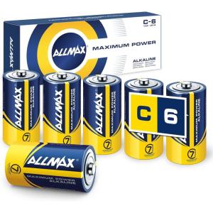 image:imageAllmax C Maximum Power Alkaline Batteries 12 Count  Ultra LongLasting Leakproof Design 7Year Shelf Life Maximum Performance 15V6 Count Pack of 1